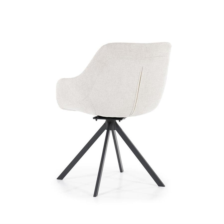 Stoel Mamé – stof & metaal beige houston