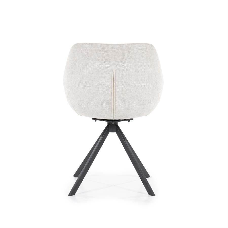 Stoel Mamé – stof & metaal beige houston