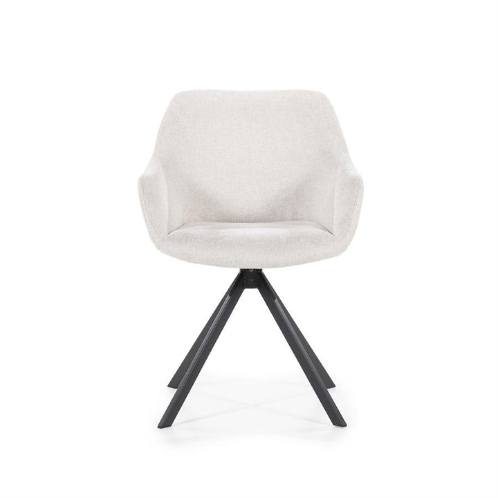 Stoel Mamé – stof & metaal beige houston