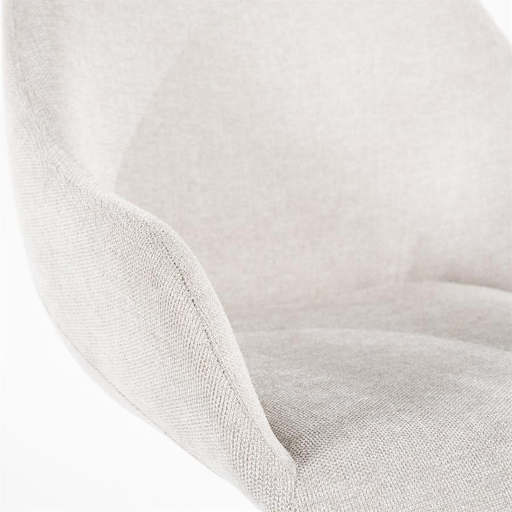 Stoel Mamé – stof & metaal beige houston