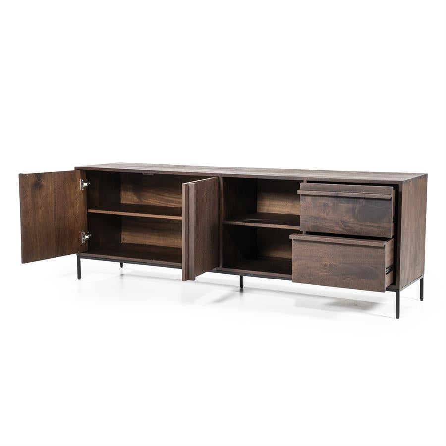 Eleonora Jimmy – TV Meubel 2 Deuren 2 Laden Bruin