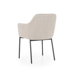 Stoel Paul – polyester & metaal taupe linea