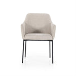 Stoel Paul – polyester & metaal taupe linea