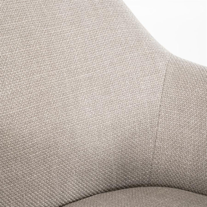 Stoel Paul – polyester & metaal taupe linea