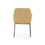 Stoel Paul – polyester & metaal mosterd linea