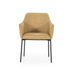 Stoel Paul – polyester & metaal mosterd linea