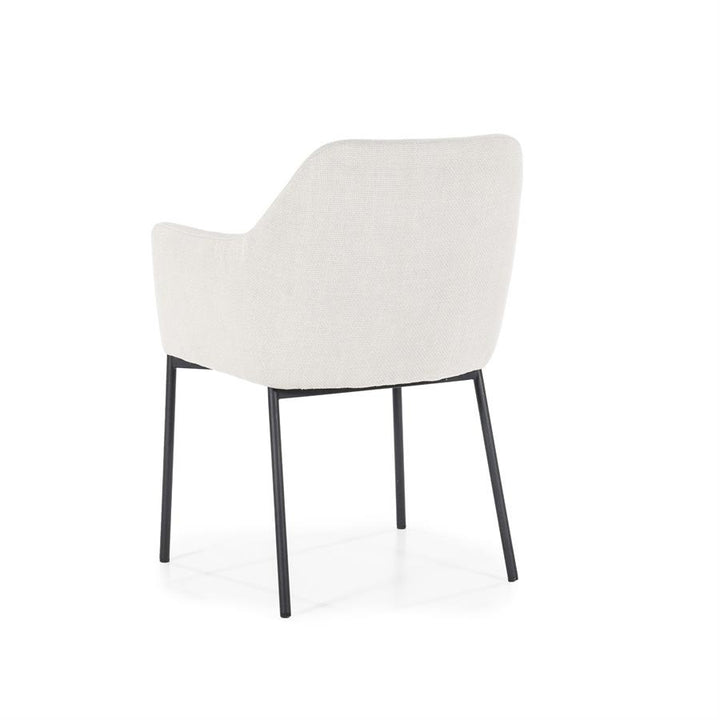 Stoel Paul – polyester & metaal beige linea