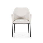 Stoel Paul – polyester & metaal beige linea