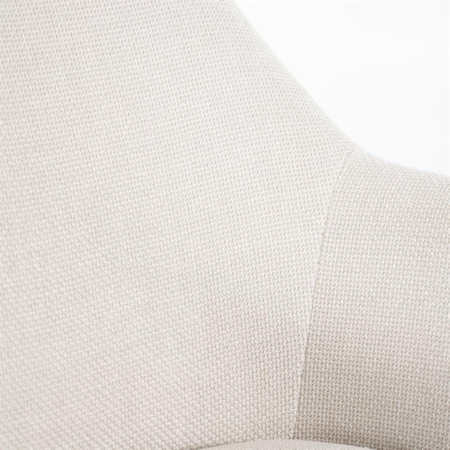 Stoel Paul – polyester & metaal beige linea
