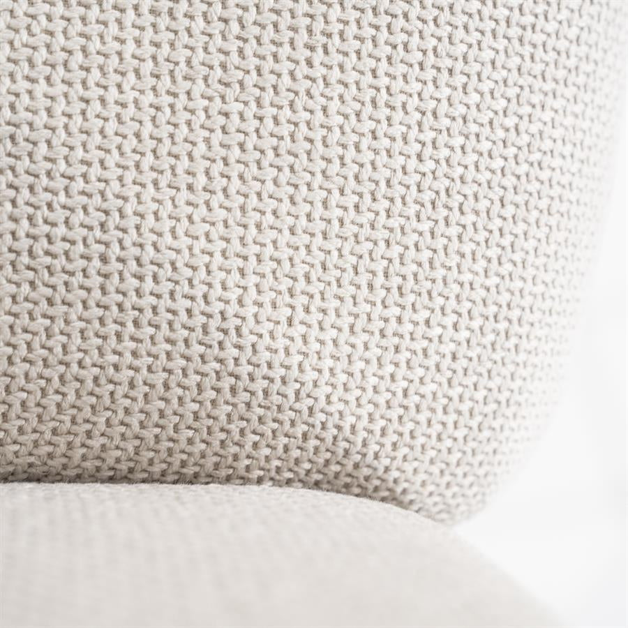 Stoel Paul – polyester & metaal beige linea