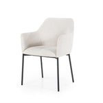 Stoel Paul – polyester & metaal beige linea