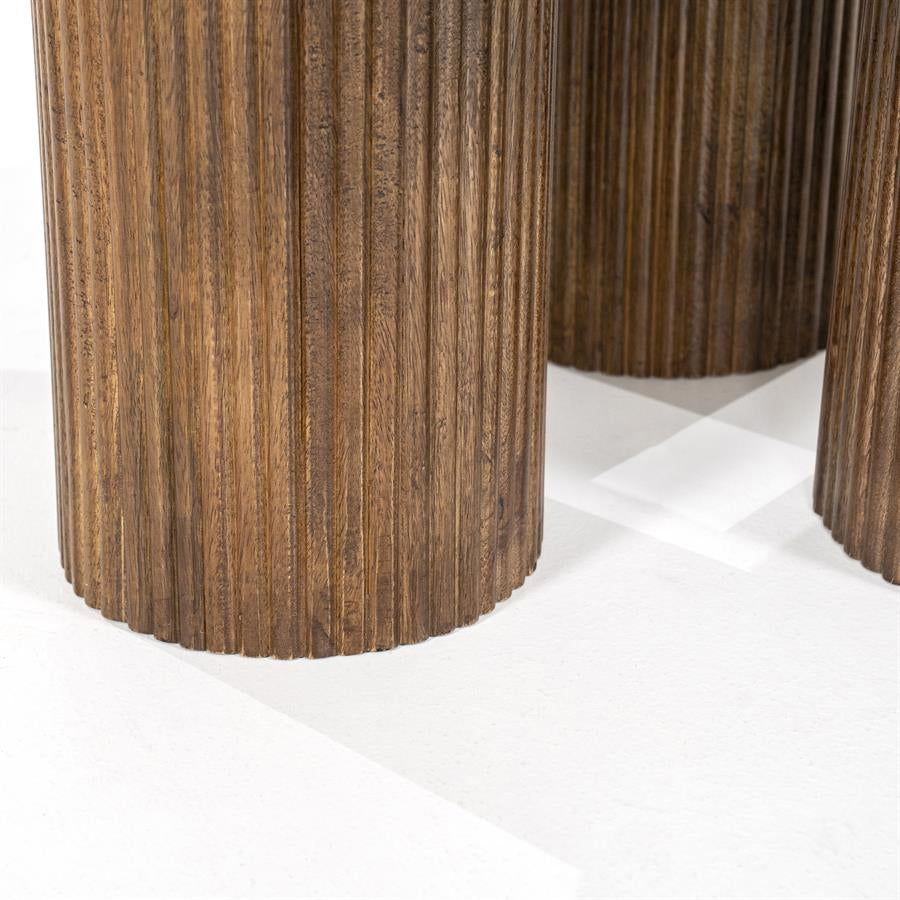 Salontafel Xavi – marmer & mangohout wit