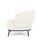 Fauteuil David – polyester & metaal beige safari