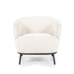 Fauteuil David – polyester & metaal beige safari