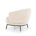 Fauteuil David – polyester & metaal taupe safari