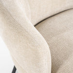 Fauteuil David – polyester & metaal taupe safari