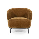 Fauteuil David – polyester & metaal mosterd safari
