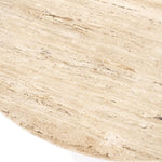 Eettafel Sara – mangohout & travertin beige