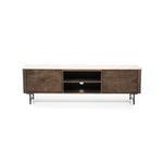 TV meubel Lio – mangohout & travertin beige 2 deuren 170cm
