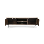 TV meubel Lio – mangohout & travertin beige 2 deuren 170cm