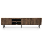 TV meubel Lio – mangohout & travertin beige 3 deuren 200cm