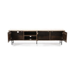 TV meubel Lio – mangohout & travertin beige 3 deuren 200cm