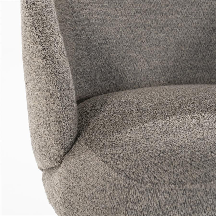 Stoel Ruben – stof & metaal bruin bogda