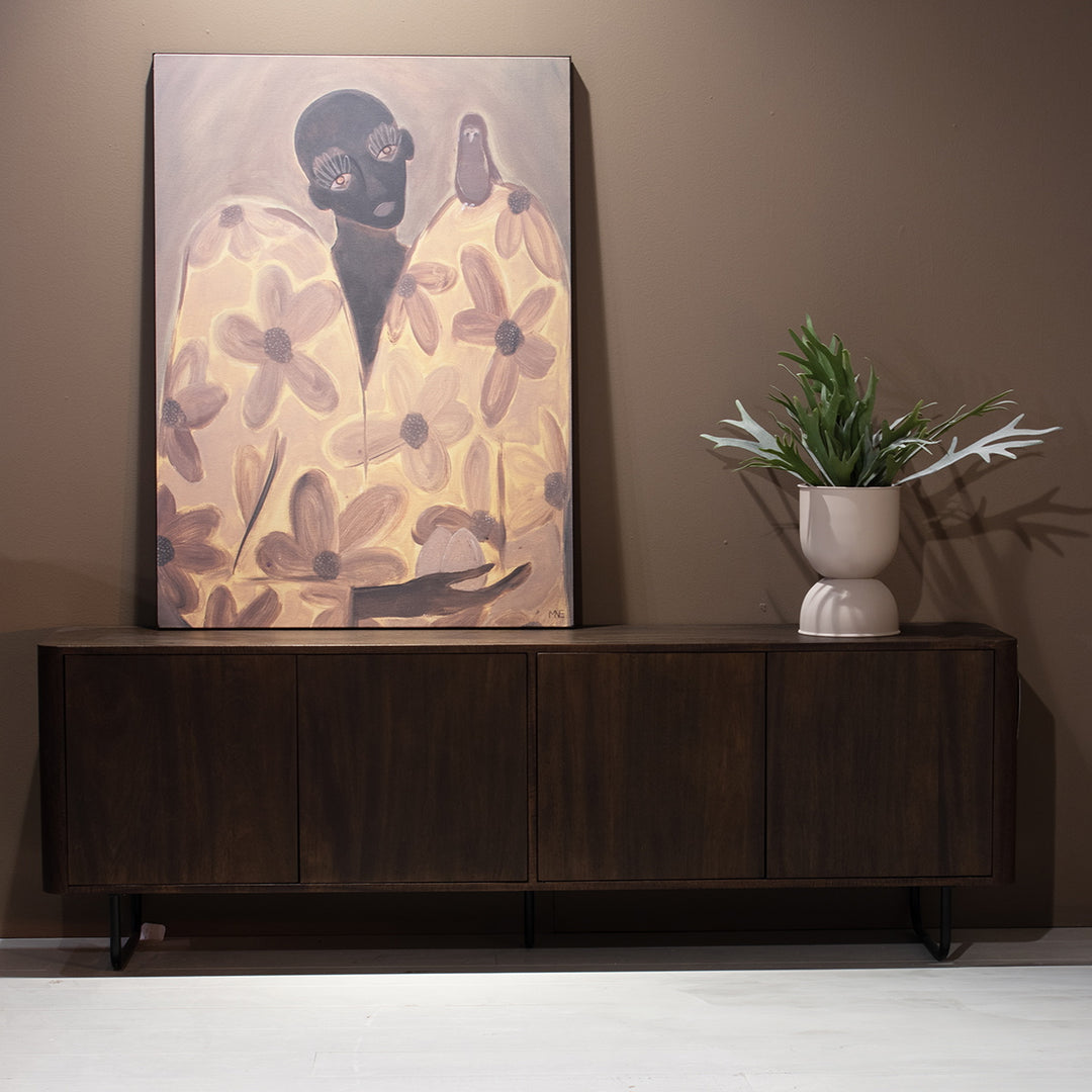 TV meubel James – mangohout & metaal bruin