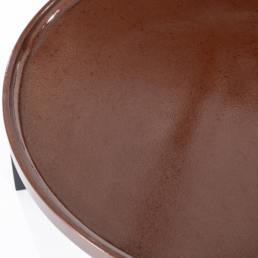 Salontafel Mayson – MDF & eikenfineer rood 120x120x25cm