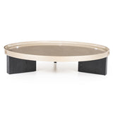 Salontafel Mayson – MDF & eikenfineer beige 120x120x25cm