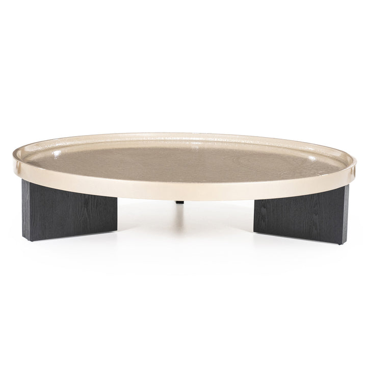 Salontafel Mayson – MDF & eikenfineer beige 120x120x25cm