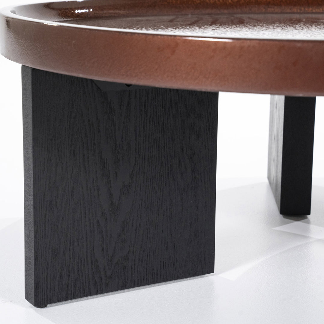 Salontafel Mayson – MDF & eikenfineer rood 90x90x35cm
