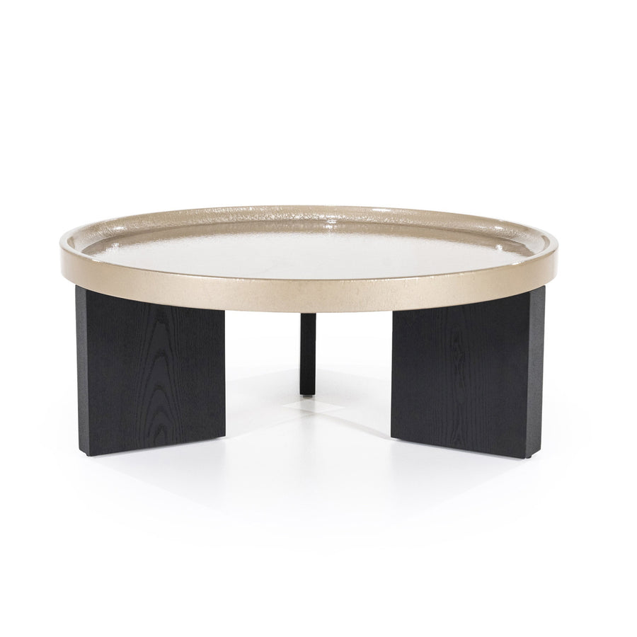 Salontafel Mayson – MDF & eikenfineer beige 90x90x35cm