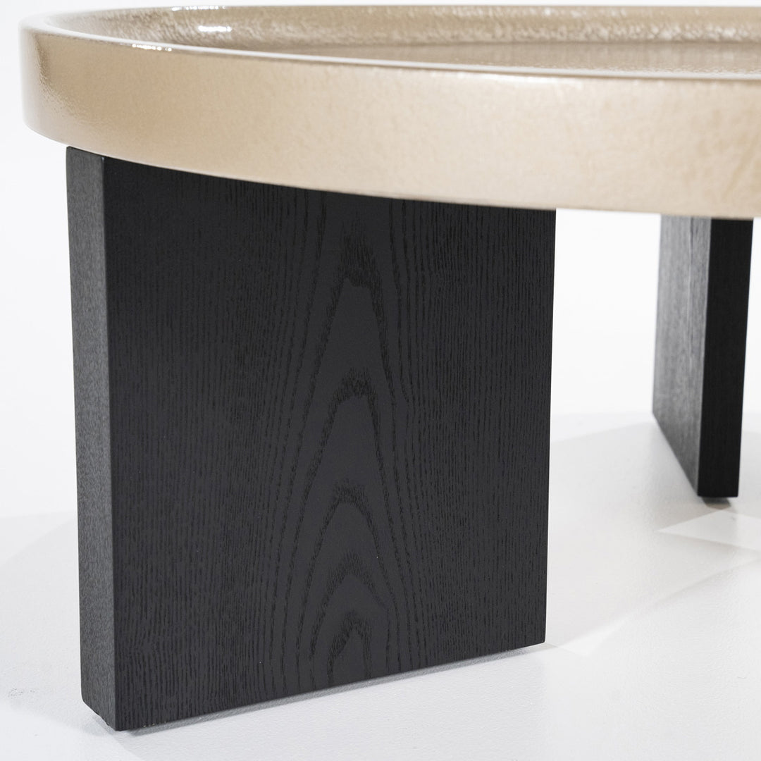 Salontafel Mayson – MDF & eikenfineer beige 90x90x35cm