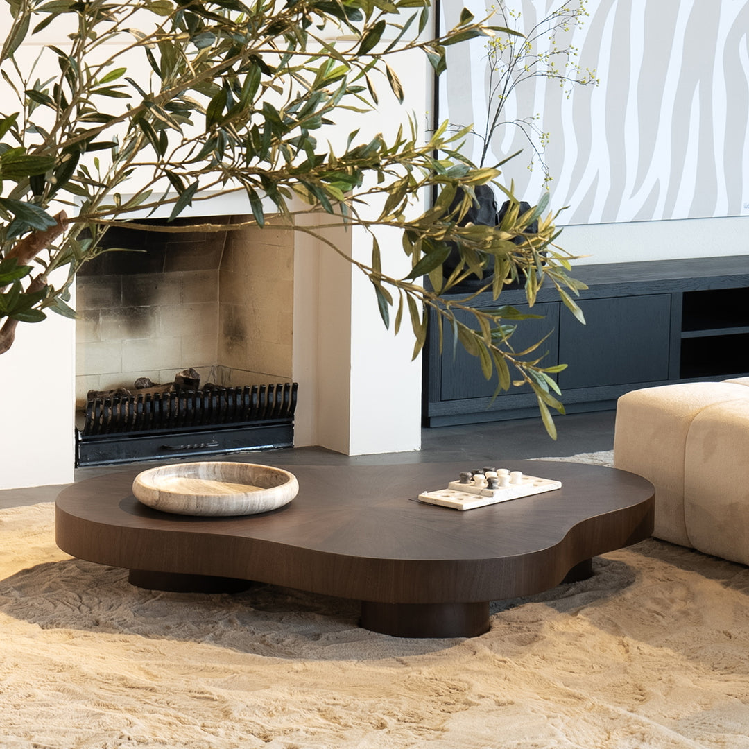 Salontafel Bobbie – walnoot fineer bruin