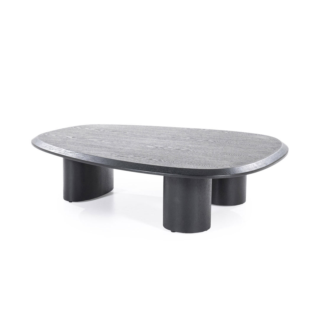Salontafel Walter – eikenfineer zwart 106x88cm