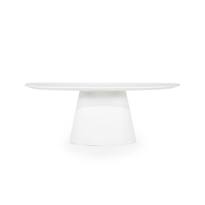 Ovaal Eettafel Elin – magnesium oxide & glasvezel wit 200cm