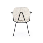 Stoel Jon met armleuning – stof & metaal beige maywood