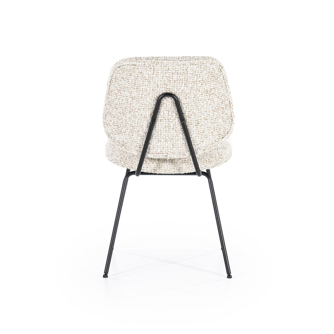 Stoel Jon – stof & metaal beige maywood