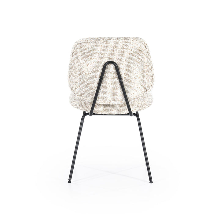 Stoel Jon – stof & metaal beige maywood