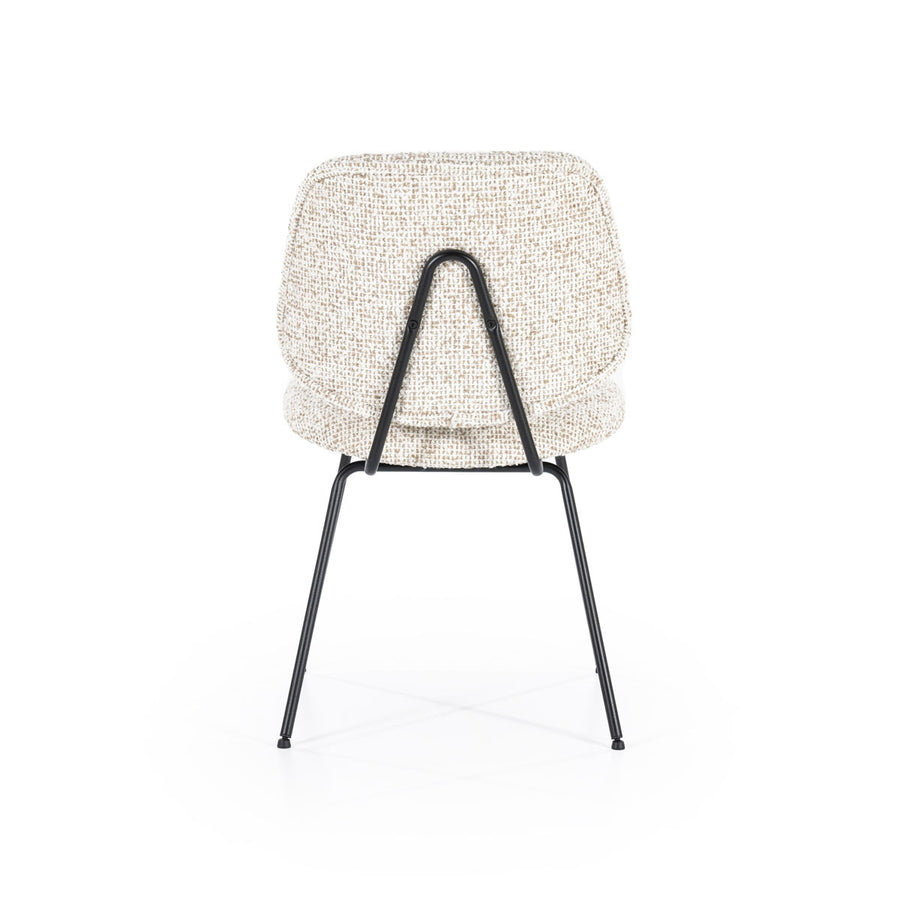 Stoel Jon – stof & metaal beige maywood