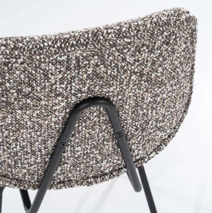 Stoel Jon – stof & metaal taupe maywood