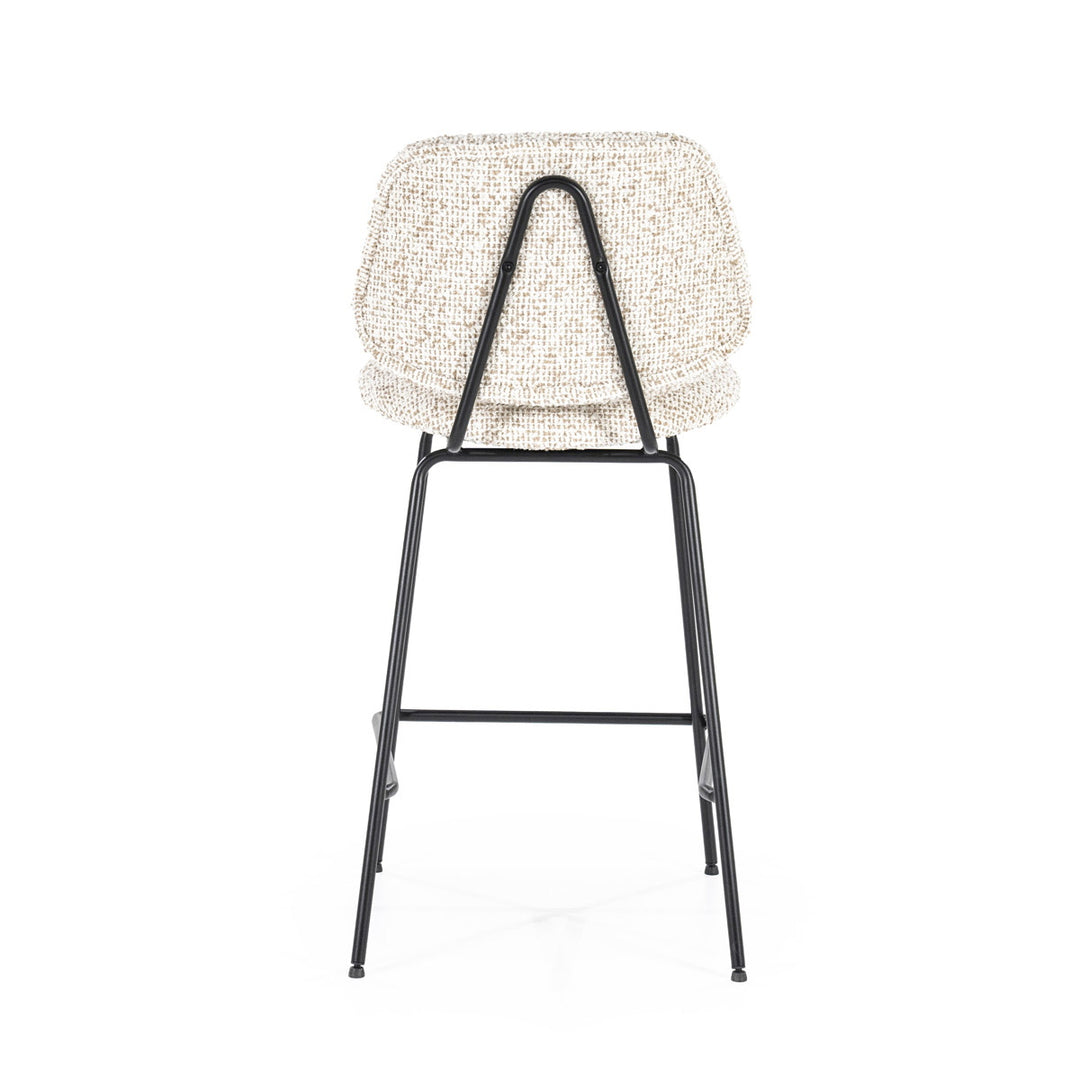 Barstoel Jon – stof & metaal beige maywood