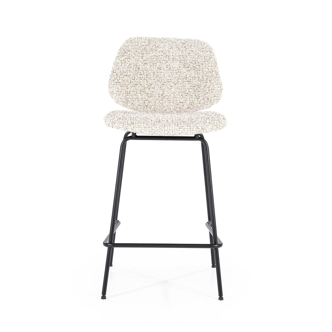 Barstoel Jon – stof & metaal beige maywood