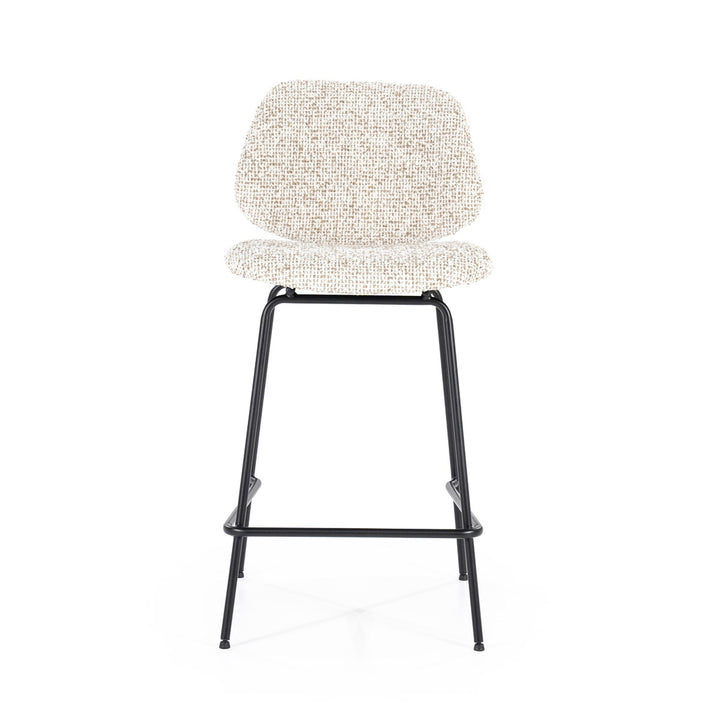 Barstoel Jon – stof & metaal beige maywood