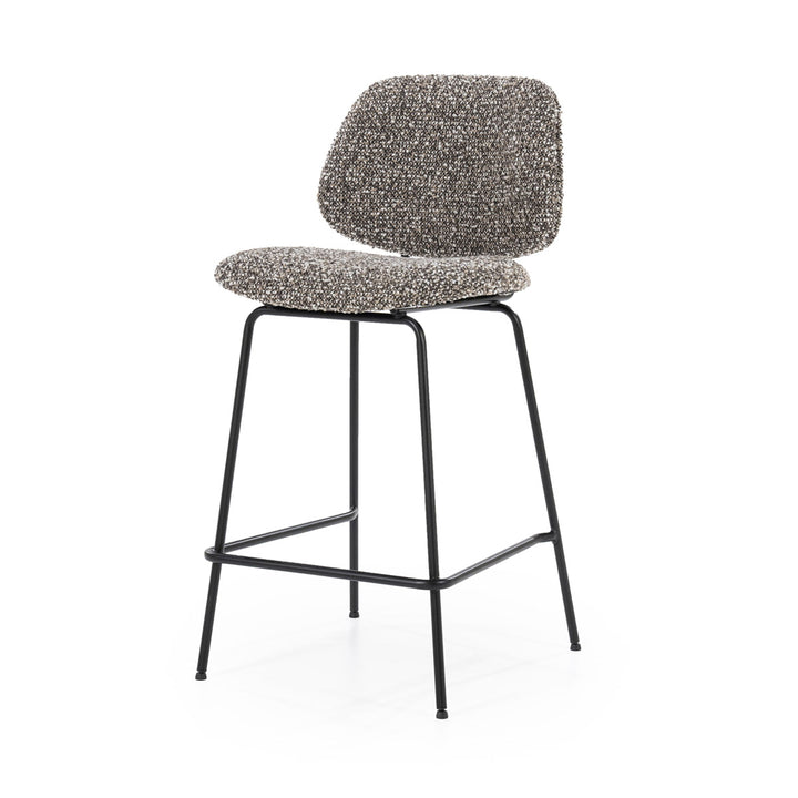 Barstoel Jon – stof & metaal taupe maywood