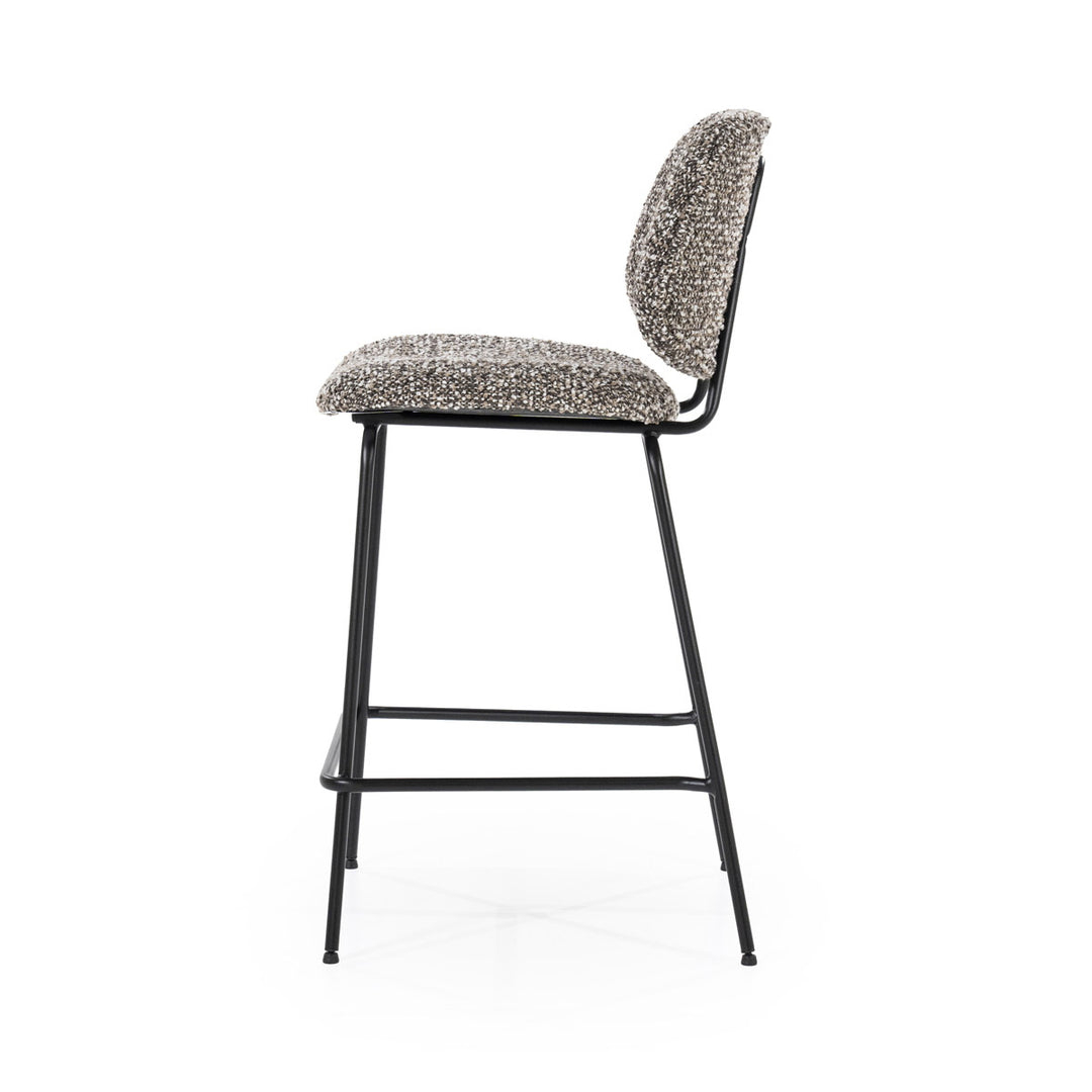 Barstoel Jon – stof & metaal taupe maywood