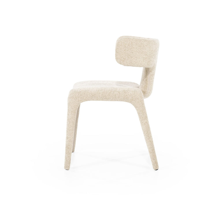 Stoel Dave – stof, metaal & hout taupe porto