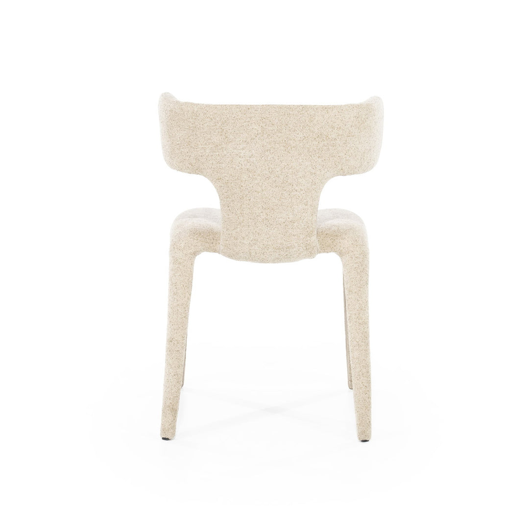 Stoel Dave – stof, metaal & hout taupe porto