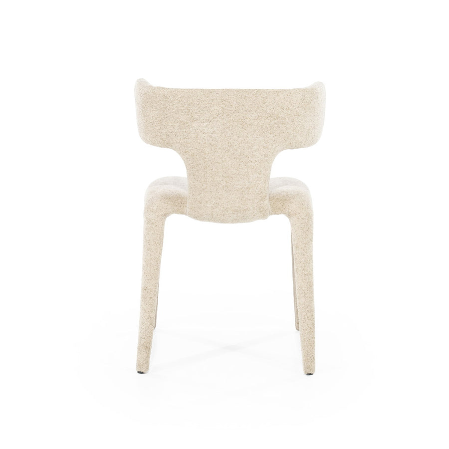 Stoel Dave – stof, metaal & hout taupe porto